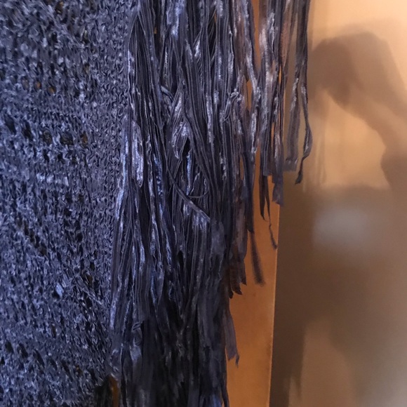 Indigo blue poncho - Picture 4 of 7